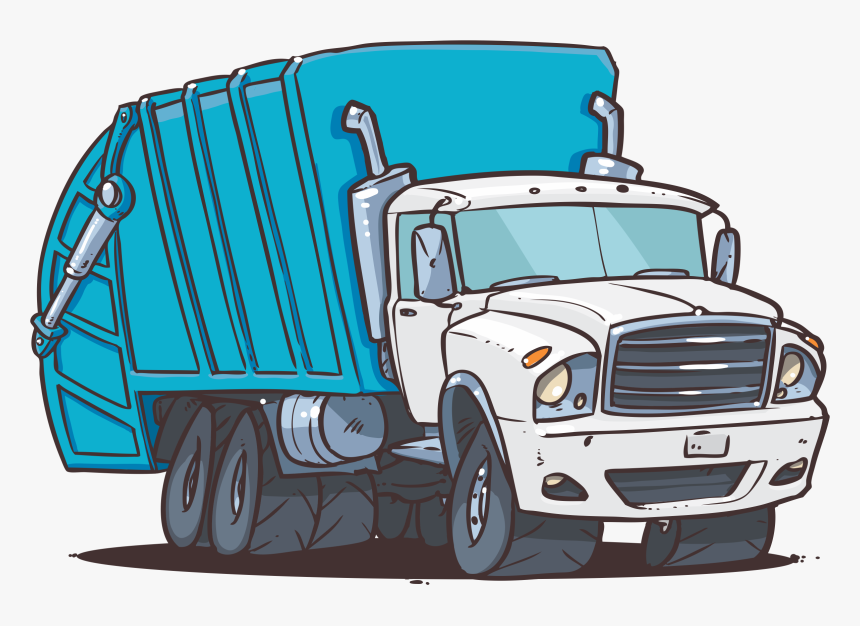 Cartoon Transparent Garbage Truck, HD Png Download, Free Download