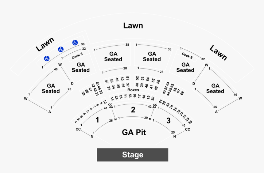 Seat Number Isleta Amphitheater Seating Chart, HD Png Download, Free Download