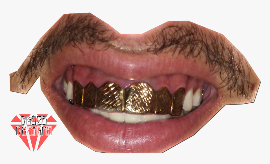 #grill #grillz #gold #teeth #mouth #dk925 #dk925designs - Grillz Mouth Png, Transparent Png, Free Download