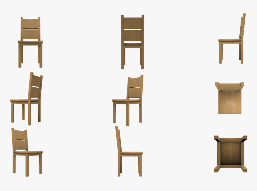 Chair, Furniture, Wood, 2d, Object, Transparent - Chair 2d Png, Png Download, Free Download
