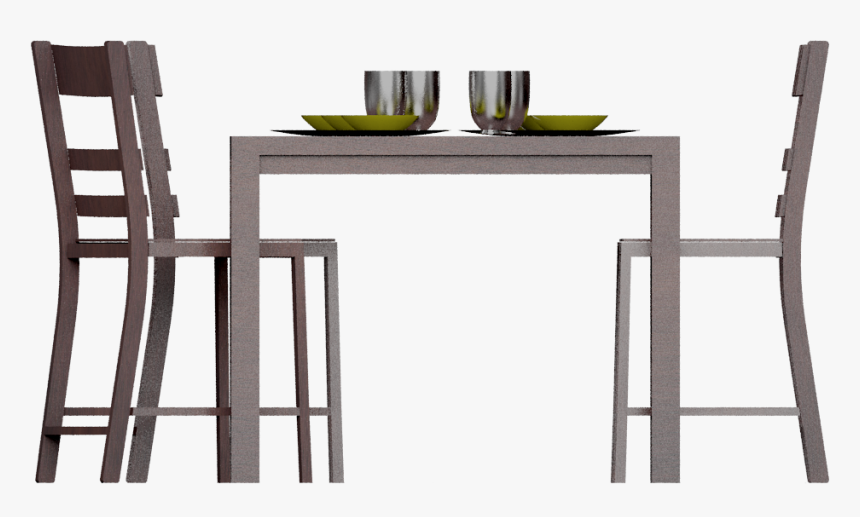 Transparent Dining Png - Table And Chairs Front View, Png Download, Free Download