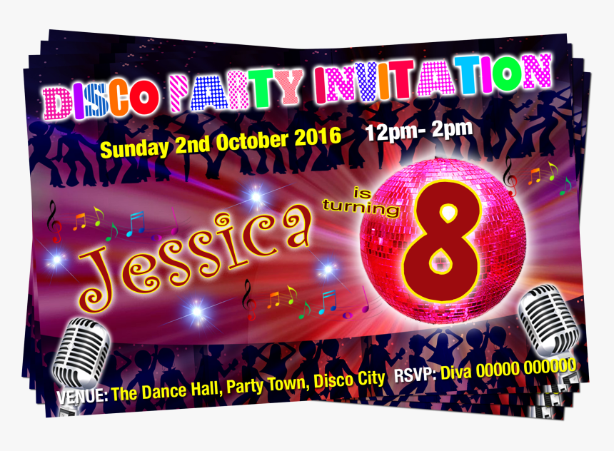 Disco Dance Karaoke Party Invitation - Poster, HD Png Download, Free Download