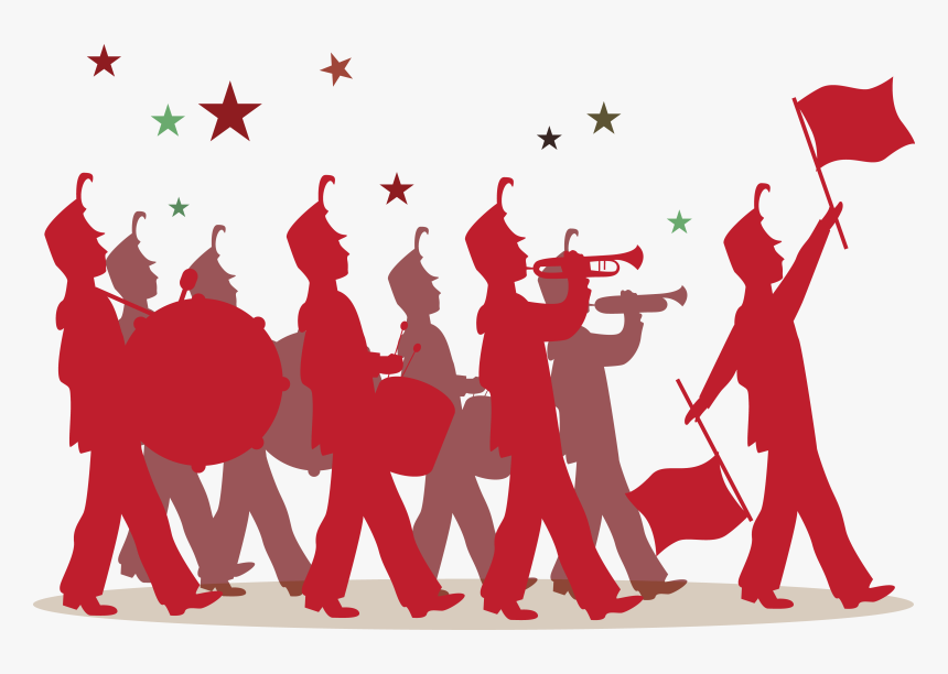 Transparent Crowd Silhouette Png - Marching Band Silhouette Png, Png Download, Free Download