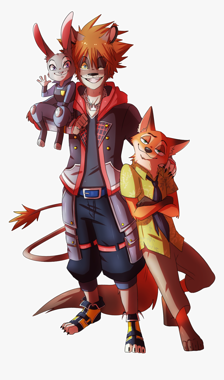 Sora Zootopia - Zootopia Kingdom Hearts Crossover, HD Png Download, Free Download