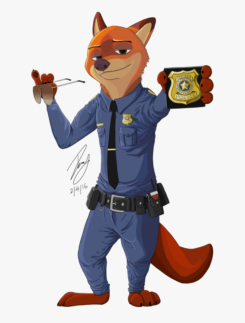 Transparent Zootopia Clipart - Zootopia Officer Nick Wilde, HD Png Download, Free Download