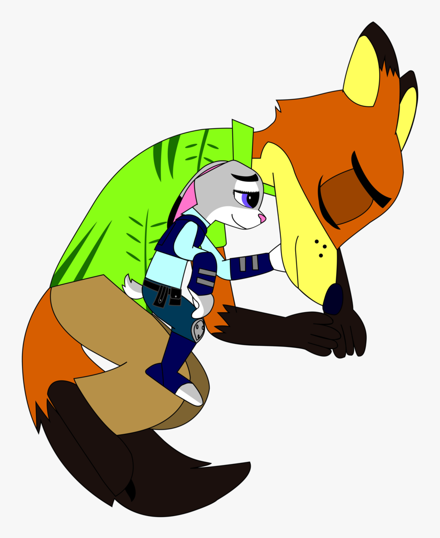 Zootopia Characters Mule Thing Png - Nick And Judy Cuddle, Transparent Png, Free Download