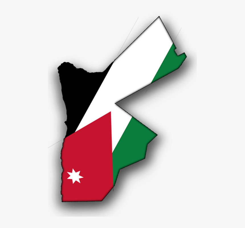 Flag-map Of Jordan - Jordan Map And Flag, HD Png Download, Free Download