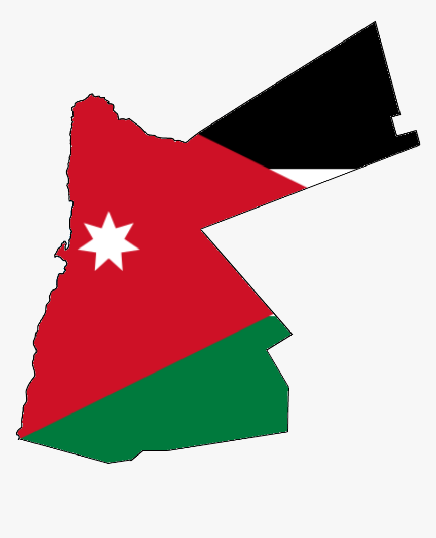 Flag Map Of Jordan - Jordan Map With Flag Png, Transparent Png, Free Download