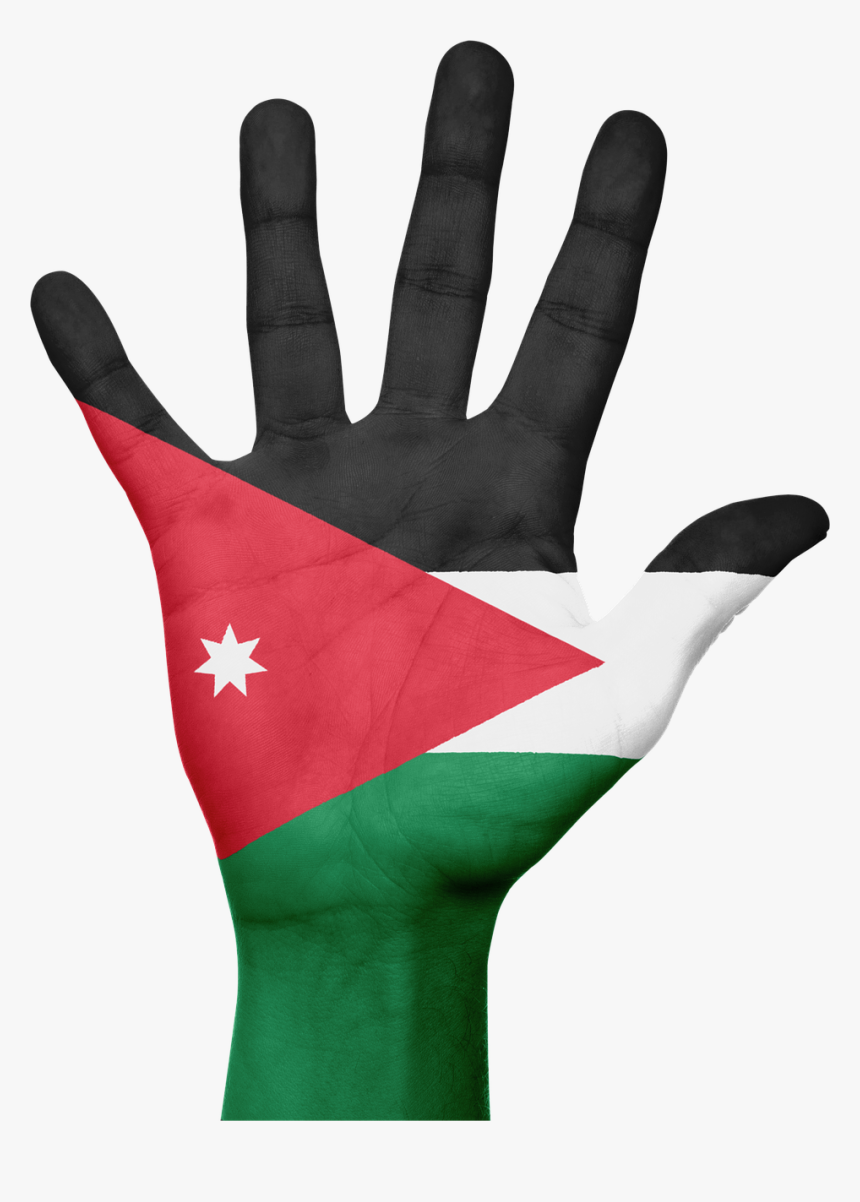 Jordan, Flag, Hand, National, Fingers, Patriotic - Pakistan Flag On Hand, HD Png Download, Free Download