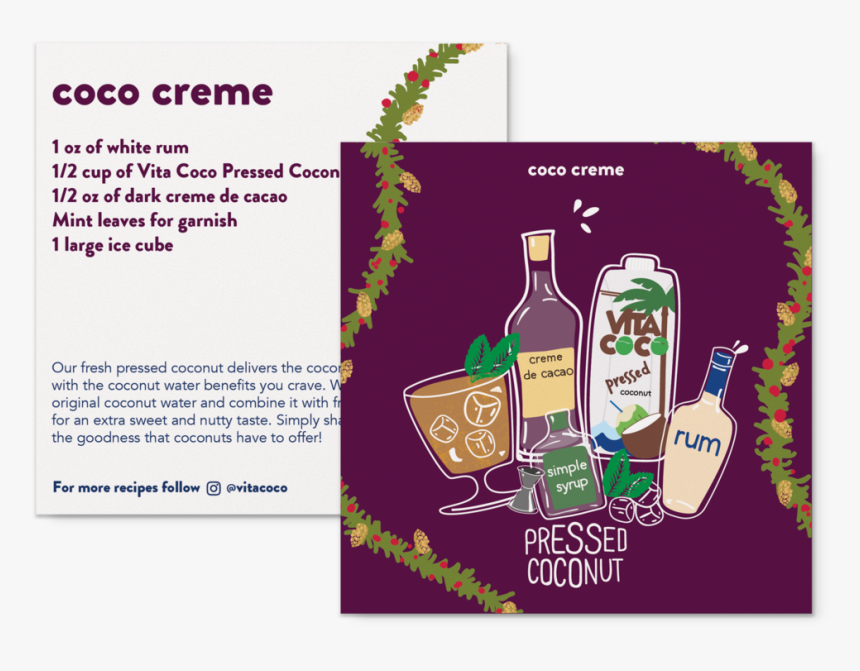 Holiday Recipe Card Coco Creme Mockups - Flyer, HD Png Download, Free Download