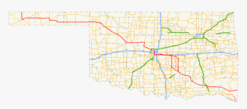 Ok-3 Path - Highway 3 Oklahoma Map, HD Png Download, Free Download