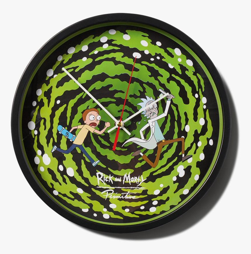 Rick And Morty Portal Glow In The Dark Clock, HD Png Download, Free Download