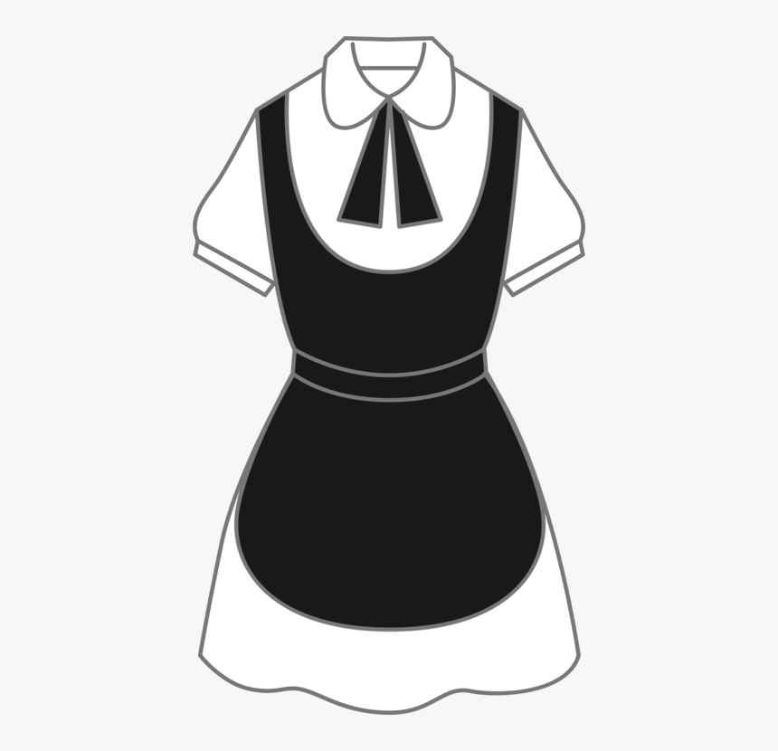 Neck,sleeve,dress - Maid Dress Clipart Png, Transparent Png, Free Download