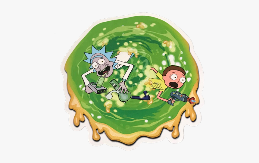 Rick & Morty Dab Portal Sticker - Rick And Morty Coming Out Of Portal, HD Png Download, Free Download