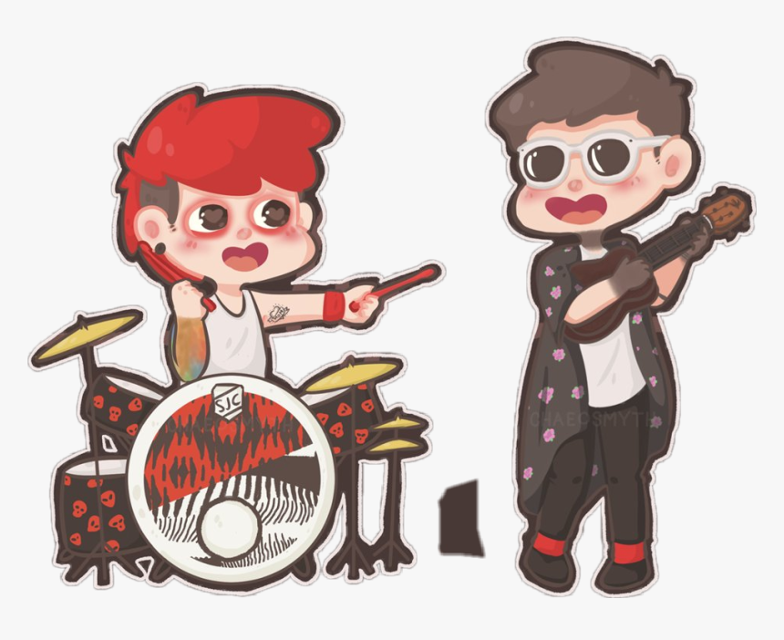 #twentyonepilots
twenty One Pilots Tyler Joseph Josh - Tyler Joseph And Josh Dun Fanart, HD Png Download, Free Download