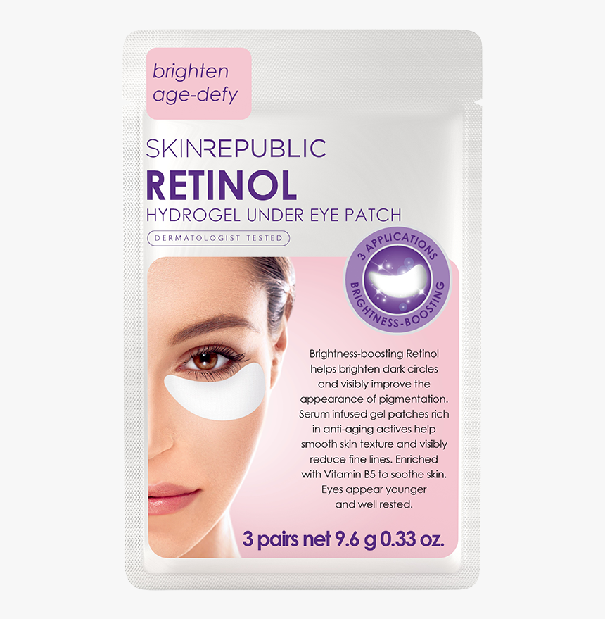 Retinol Collagen Under Eye Patch - Skin Republic Retinol Eye Pads, HD Png Download, Free Download