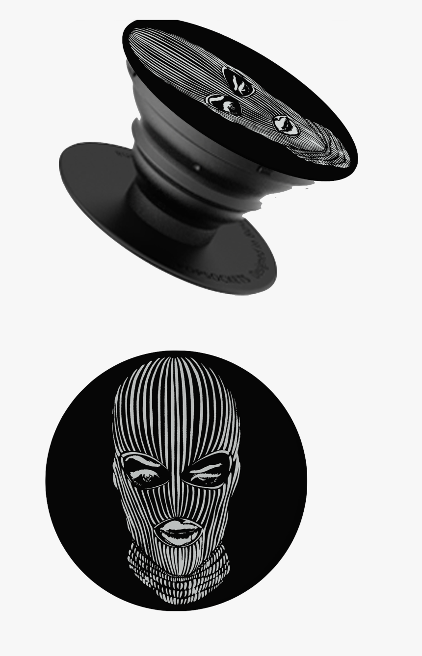 Ski Mask Pop Socket In Black Badwood - Phone Pop Socket, HD Png Download, Free Download