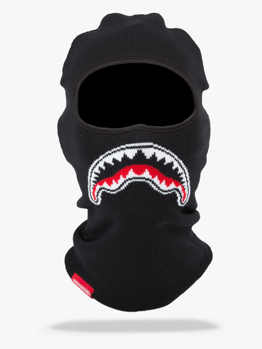 Black Sharkmouth Ski Mask - Shark Mouth Neck Warmer Sprayground, HD Png Download, Free Download