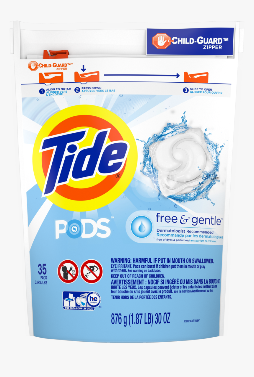 Laundry Box Free Gift - Tide Pods Free And Gentle, HD Png Download, Free Download