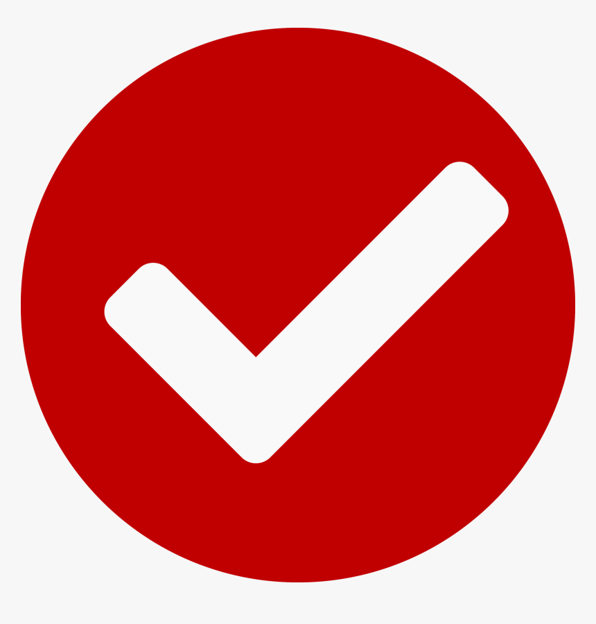 Checkmark-red - Ville De Saint Etienne, HD Png Download, Free Download