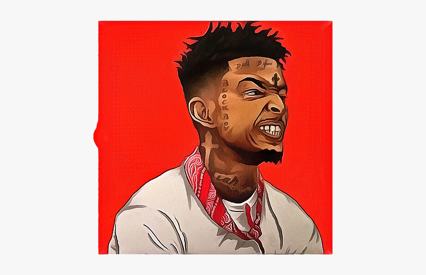 21 Savage Face Drawing, HD Png Download, Free Download