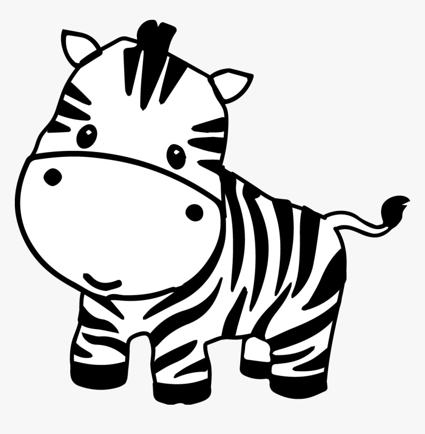 Animal Pages Clip Art Zebra Cute Cartoon Images Clipart, HD Png Download, Free Download