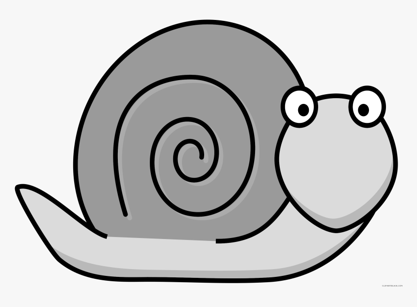 Cartoon Snail Animal Free Black White Images - Snail Drawing With Color, HD Png Download, Free Download
