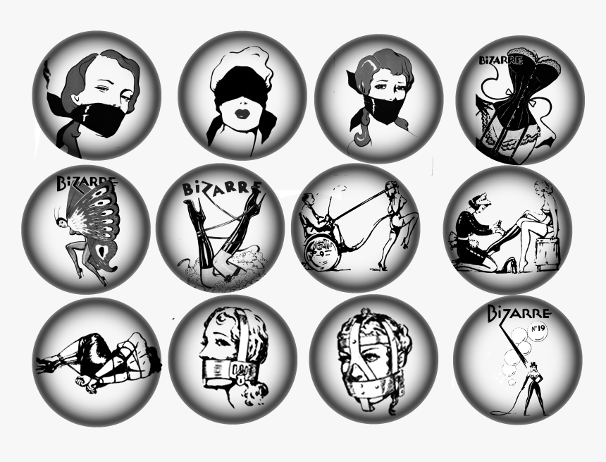 Bizzare Magazine Ornaments Black And White Png - John Willie Illustrations, Transparent Png, Free Download