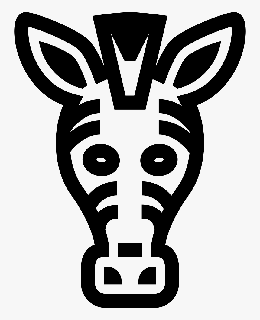 Zebra Frontal Head - Zebra Icono, HD Png Download, Free Download