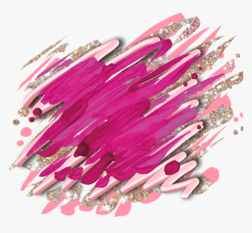 Transparent Paint Smear Png - Pink Paint Brush Smear, Png Download, Free Download