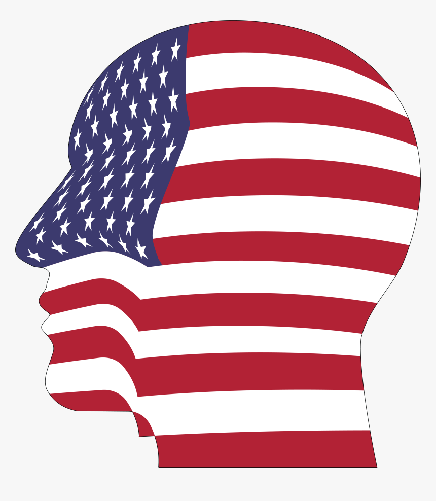 Man Head America Big - Flag Of The United States, HD Png Download, Free Download