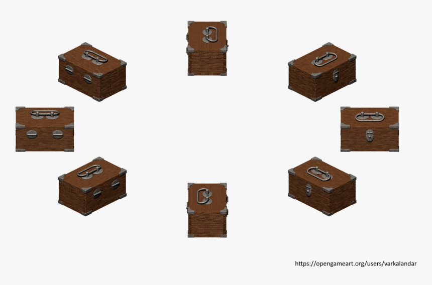 Hjm Small Wooden Chest Iron Alpha - Storage Chest, HD Png Download, Free Download