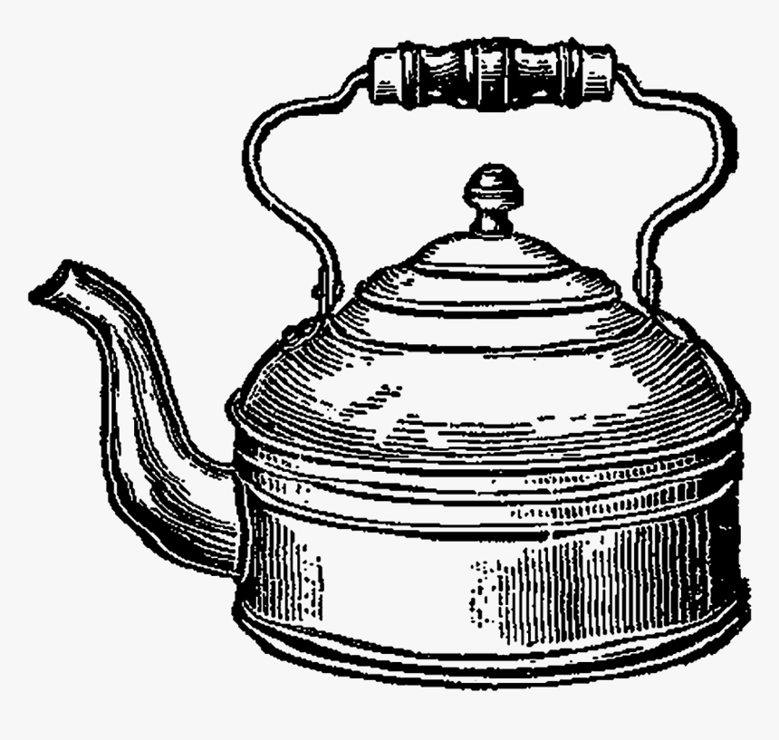 Teapot Drawing Small - Drawing Of Tea Kettle, HD Png Download, Free Download