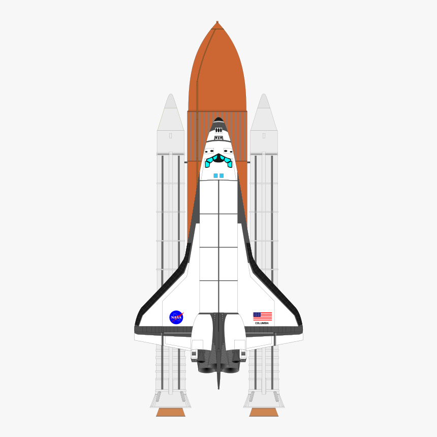 Space Shuttle - Cartoon Nasa Space Shuttle, HD Png Download, Free Download
