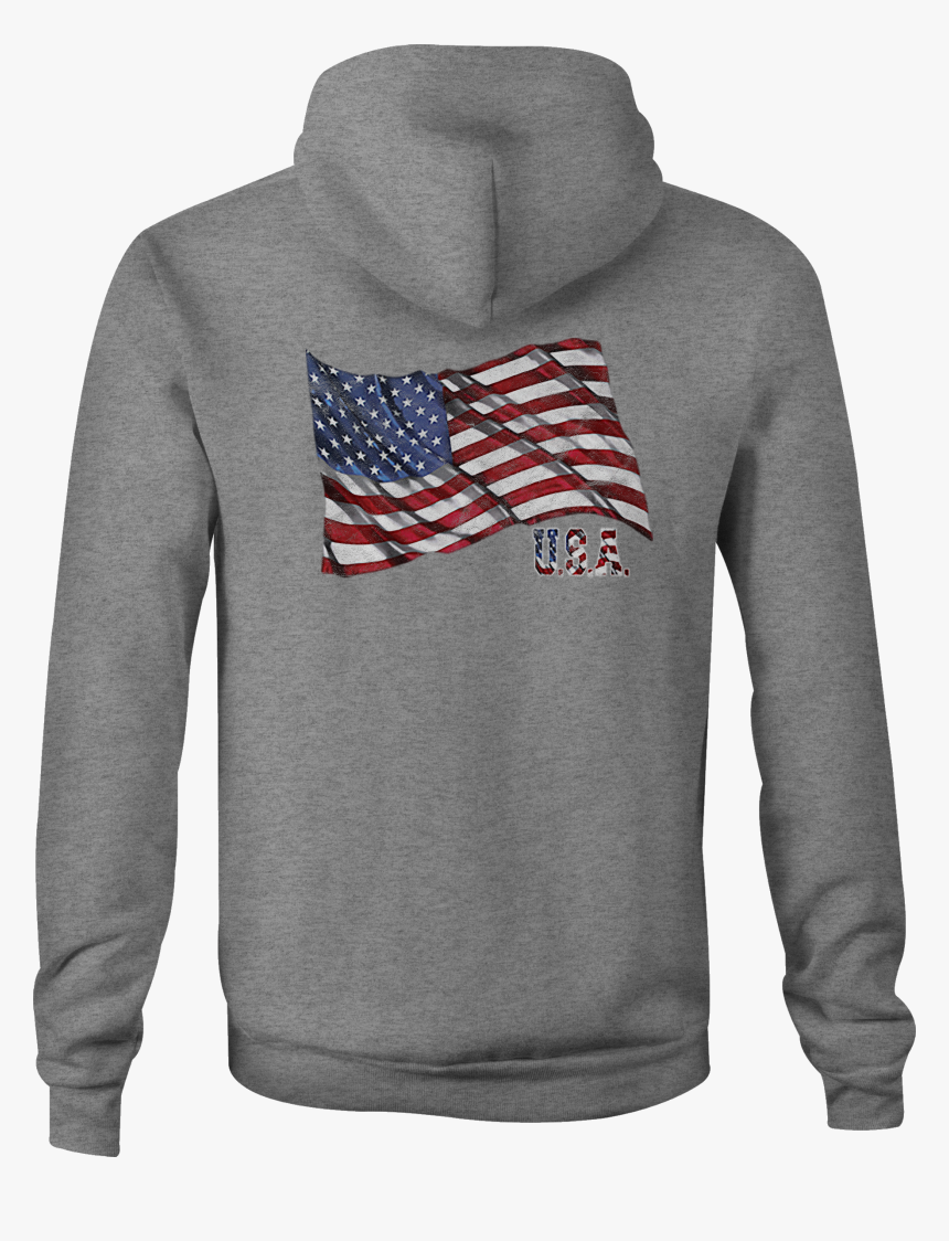 American Zip Up Hoodie Usa Flag Waving Hooded Sweatshirt - Hoodie, HD Png Download, Free Download