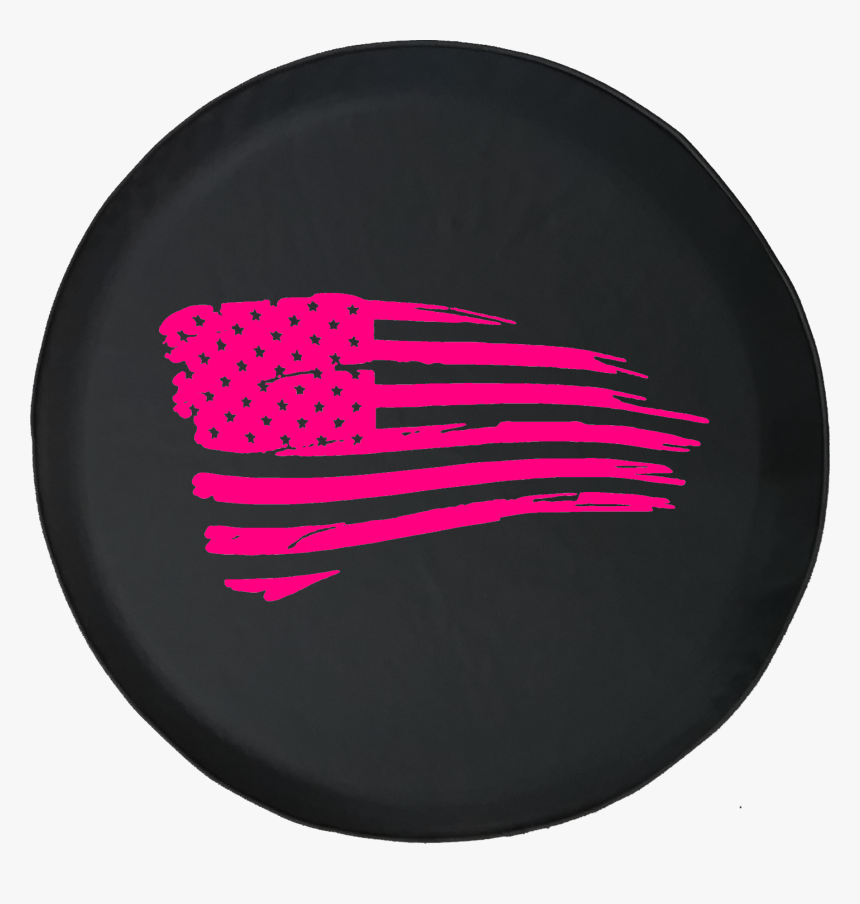 Jeep Liberty Tire Cover With Waving American Flag - Circle, HD Png Download, Free Download