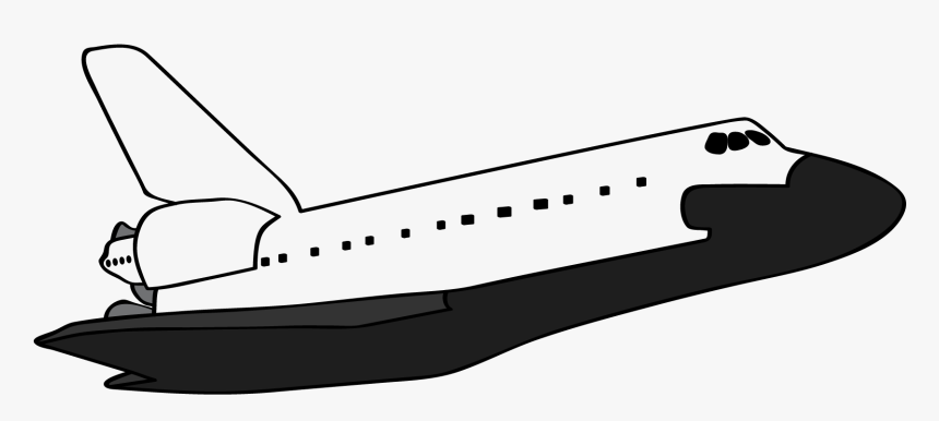 Transparent Space Shuttle Png - Space Shuttle Black And White Clipart, Png Download, Free Download