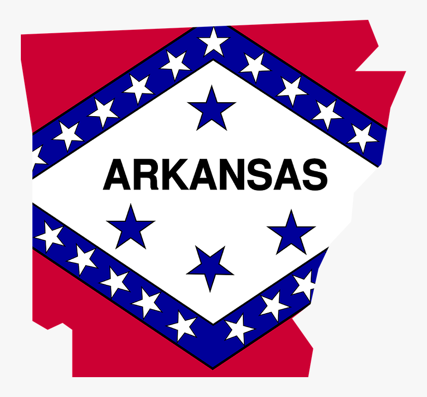 Arkansas, Flag, Map, Usa, America - Arkansas Flag Clip Art, HD Png Download, Free Download