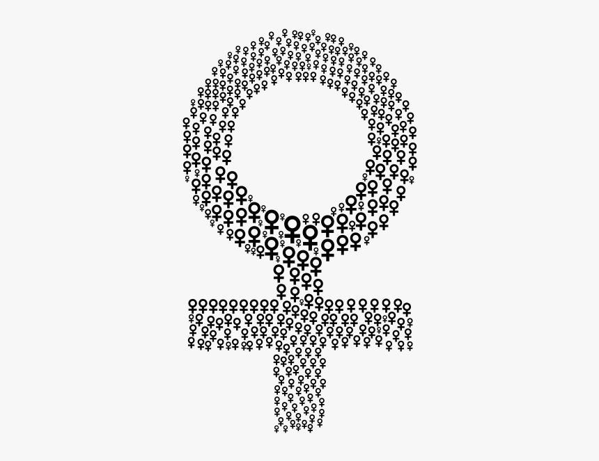 Female Symbol Fractal Ii Black - Transparent Female Symbol, HD Png Download, Free Download