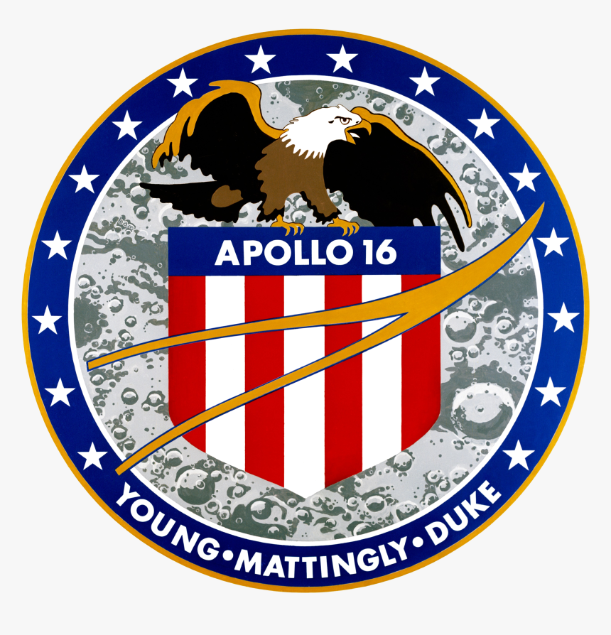 Shuttle Clipart Apollo - Apollo 16 Mission Patch, HD Png Download, Free Download
