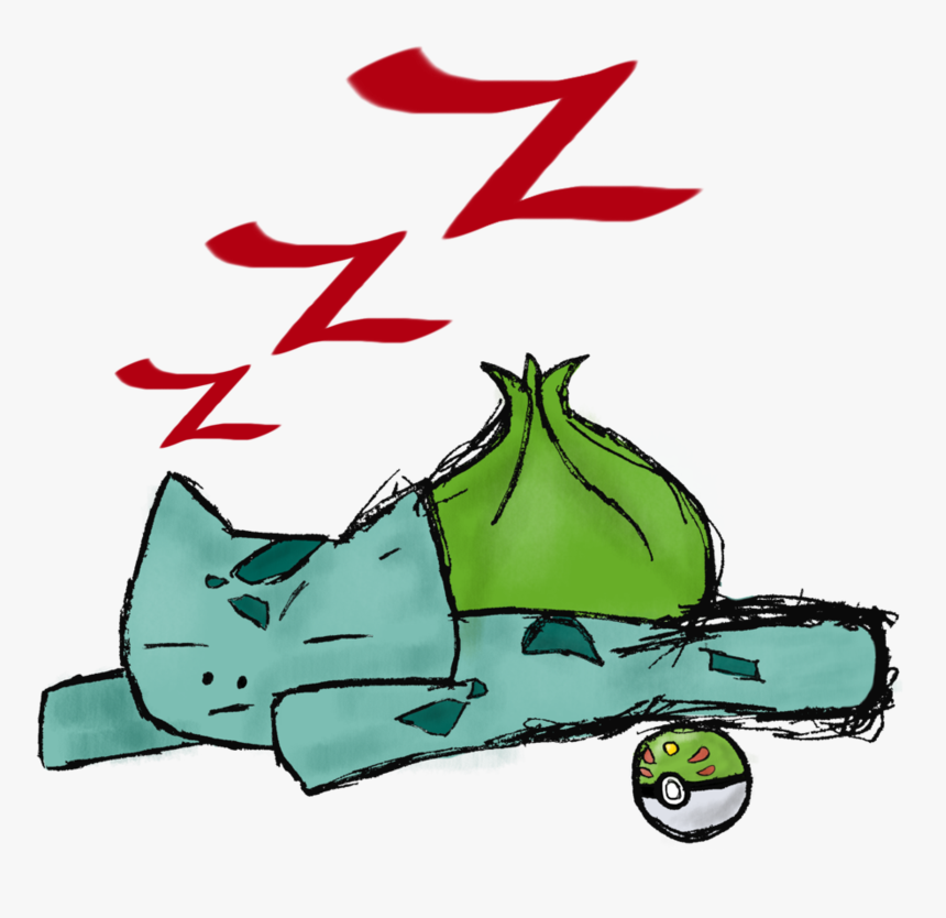 Sleeping Bulbasaur By Hipster-raccoon, HD Png Download, Free Download