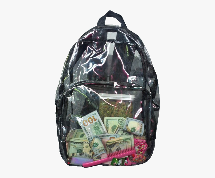 Transparent Backpack With Money, HD Png Download, Free Download
