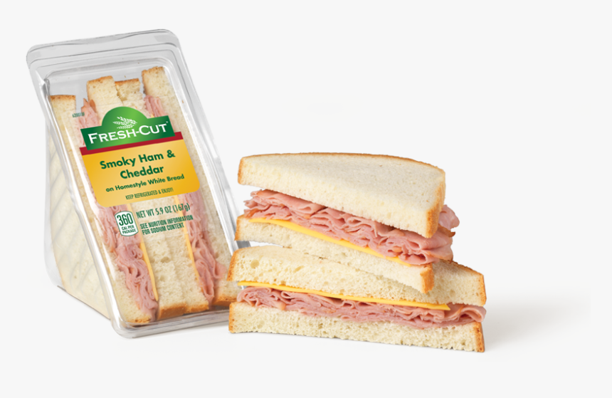 Smoky Ham & Cheddar Wedge - Ham And Cheddar Cheese Sandwich, HD Png Download, Free Download