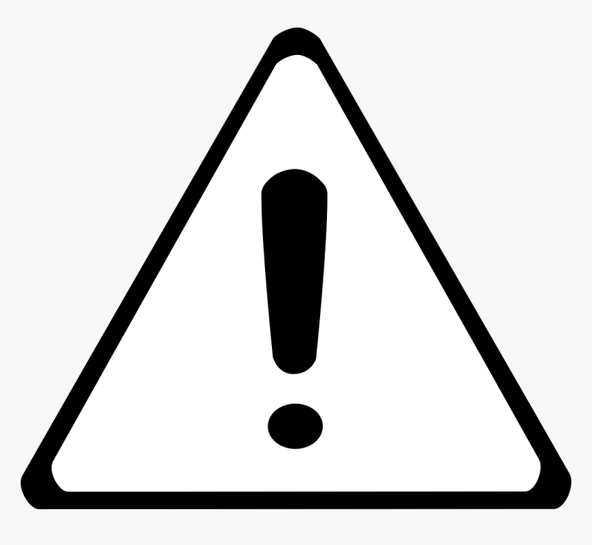 Warning Sign Clipart Black And White, HD Png Download, Free Download
