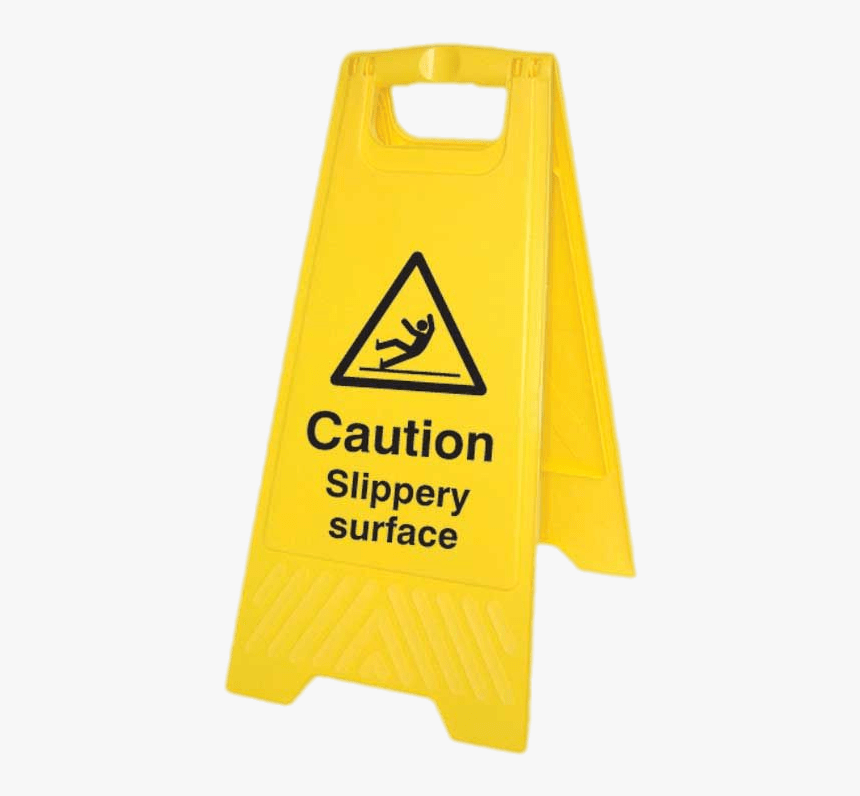 Caution Slippery Surface Board - Men At Work Board, HD Png Download, Free Download