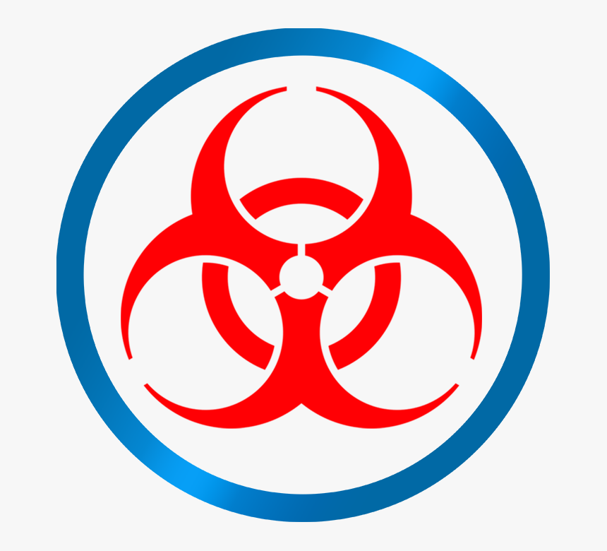 Transparent Mold Clipart - Biohazard Symbol Blue, HD Png Download, Free Download