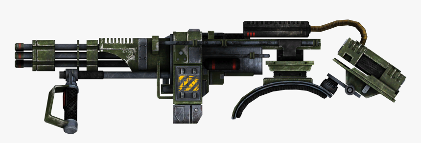 Real Gun Png - Fallout New Vegas Shoulder Mounted Machine Gun, Transparent Png, Free Download