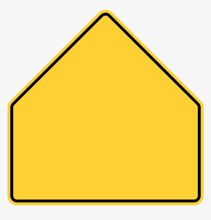 Pentagon Warning Sign - Blank School Zone Sign, HD Png Download, Free Download