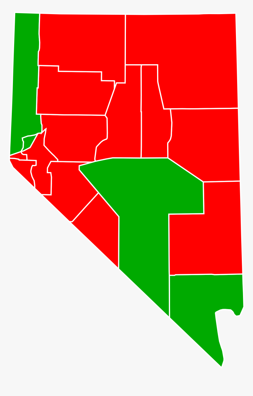 Nevada 2016 Election Map, HD Png Download, Free Download