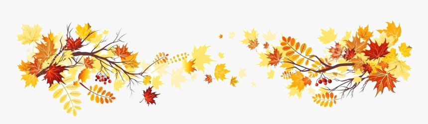 Fall Border Clipart Leaves Clip Art Autumn Corner Free - Fall Leaves Line, HD Png Download, Free Download